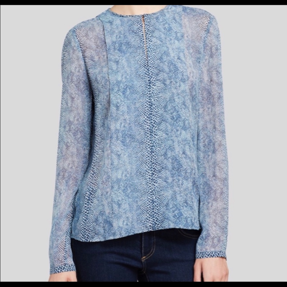 Tory Burch Snake print blouse size 2